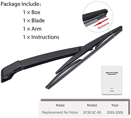 OTUAYAUTO Rear Wiper Arm Blade Set - Replacement for Volvo XC90 2003-2006 - OE: 8659502