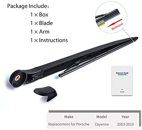 Replacement for Porsche Cayenne 2003-2010, Rear Windshield Wiper Arm Blade Set - OTUAYAUTO Factory OEM Style - OE:95562804002