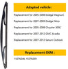 Rear Wiper Blade Replacement for 2007-2009 Dodge Nitro, 2005-2008 Chrysler 300C, 2007-2012 GMC Acadia/Saturn Outlook, 10.8" Rear Windshield Wiper, Back Wiper Blade - OTUAYAUTO Factory OEM Replacement