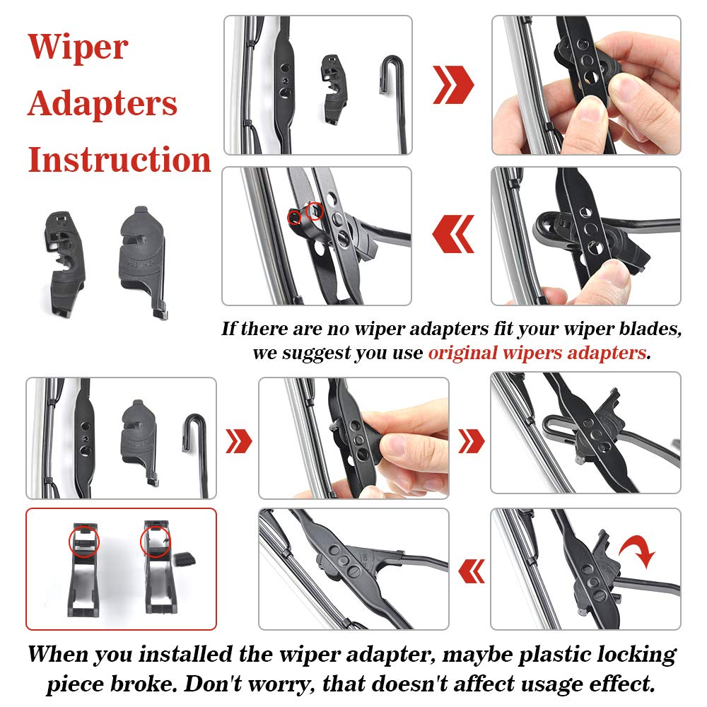 Replacement for Kia Sorento Windshield Wiper Blades - 24"+20" Front Window Wiper - fit 2010-2015 Vehicles - OTUAYAUTO Factory Aftermarket