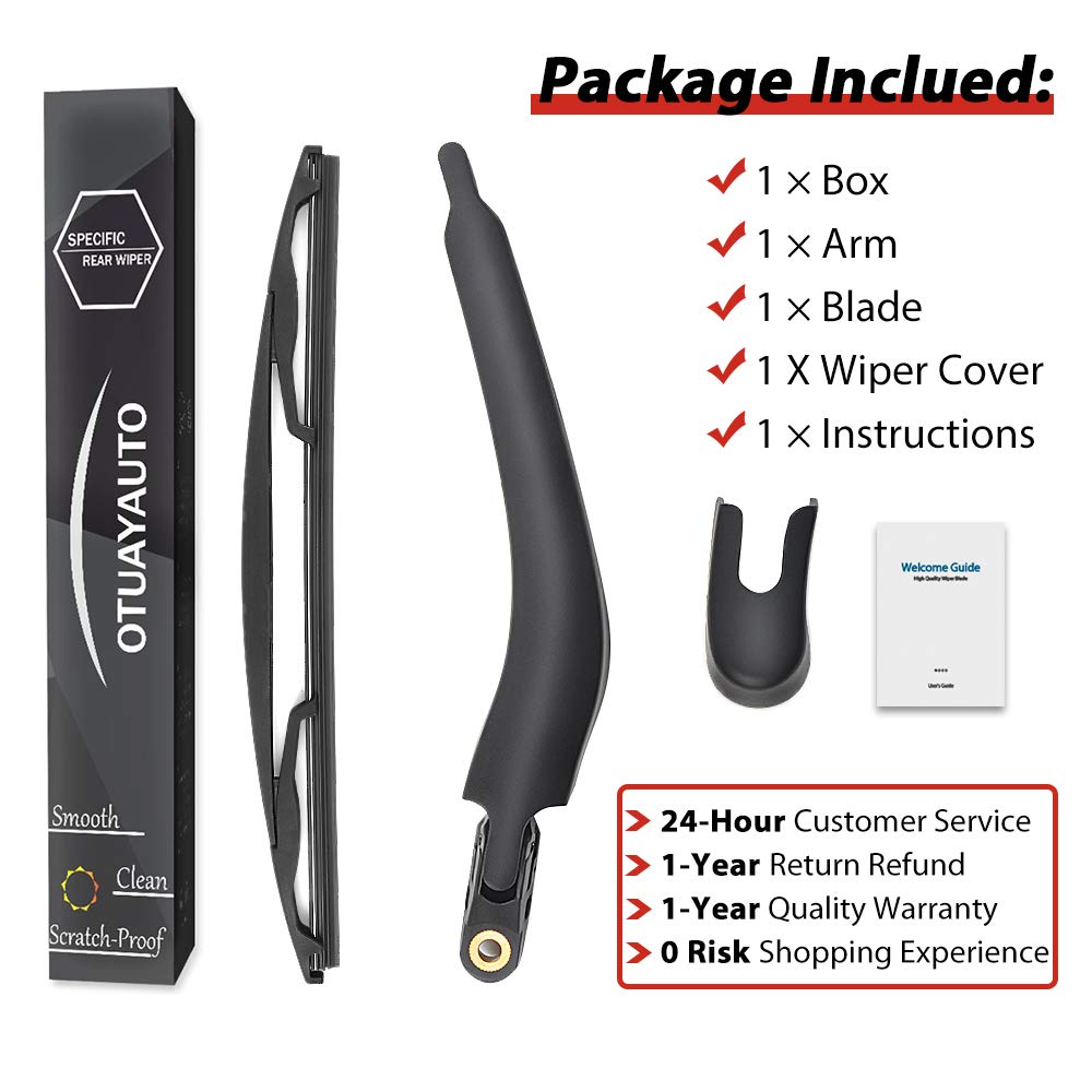Replacement for 2008-2015 Buick Enclave Rear Windshield Back Wiper Arm Blade Complete Set Visit the OTUAYAUTO Store