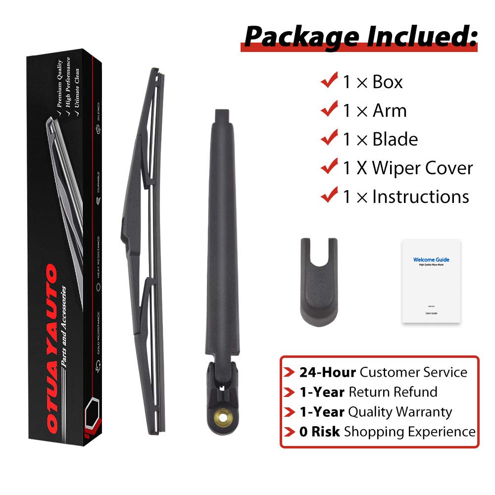 Replacement for 2004-2009 Lexus RX350 RX330 RX400h, Rear Windshield Back Wiper Arm blade Set - OTUAYAUTO Factory OEM Replacement 8524148050