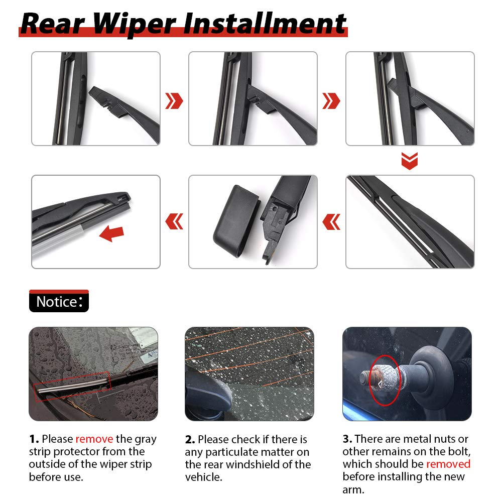Car Rear Windshield Wiper Arm Nut Cover For Ford Escape 2008