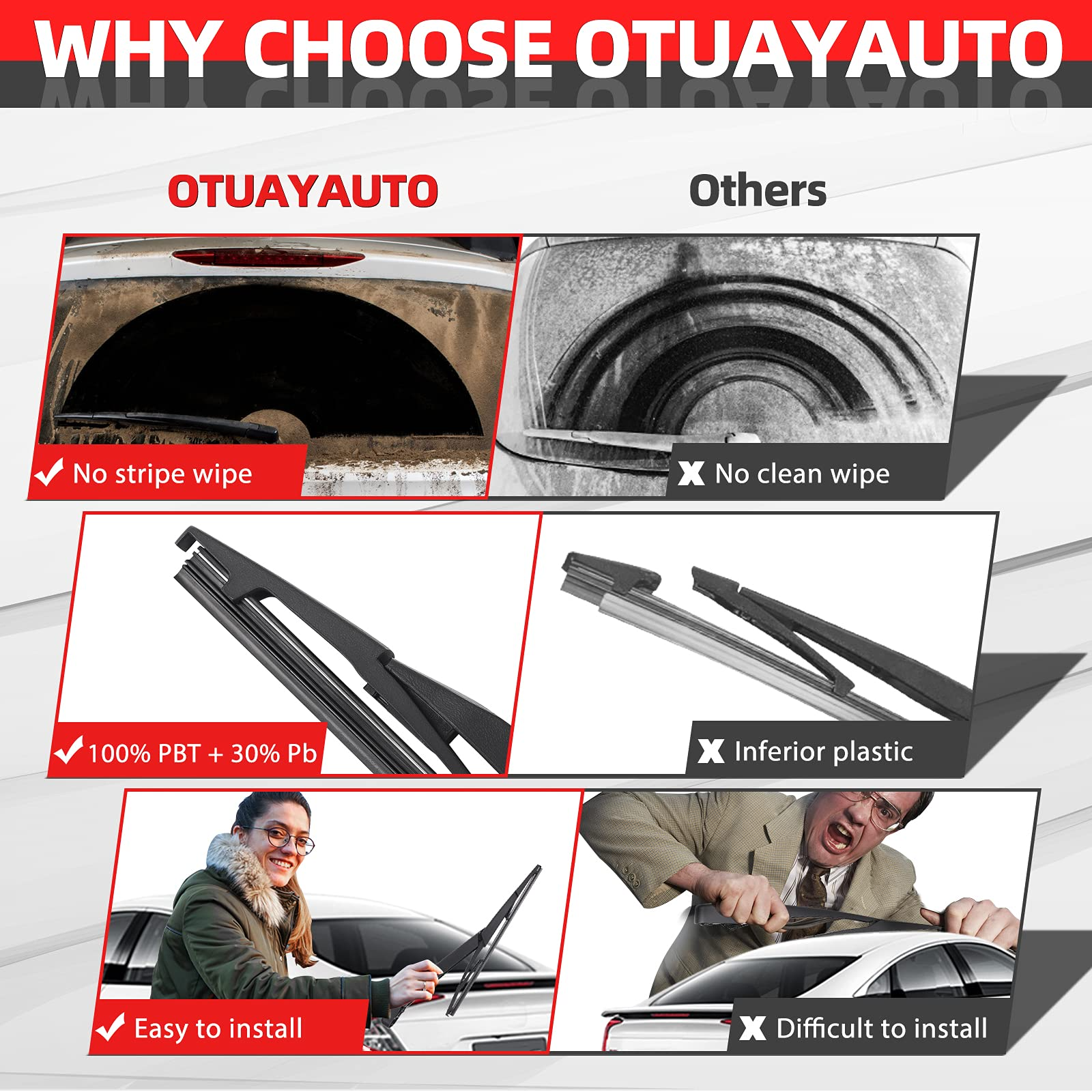 Headlight Assemblies For 2016 For Honda CR-V Front & Rear Wiper Blade Set For Honda CR-V 2012-2016 – 3-Blade Kit, Easy Install Windshield Wiper Systems For Honda CR-V - Foto 2