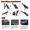 Compatible with AUDI Q7 2015-2018, Rear Windshield Back Wiper Arm blade Set - OTUAYAUTO Factory OEM Replacement 8R0955407