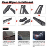 OTUAYAUTO Replacement for VOLVO V70 XC70 2004 2005 2006 2007 Rear Windshield Wiper Arm and Blade Kit OE:8662751 30753767