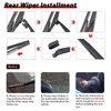 Replacement for Scion XB 2008 - 2015, Rear Windshield Wiper Arm Blade Set - OTUAYAUTO Factory OEM Style : 8524212110