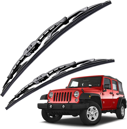 Replacement for Jeep Wrangler Windshield Wiper Blades - 15"+15" Front Window Wiper - fit 2007-2017 Vehicles - OTUAYAUTO Factory Aftermarket